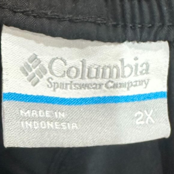Men's Columbia Black Nylon Elastic Waist Fishing Shorts Size 2XL - Picture 4 of 4